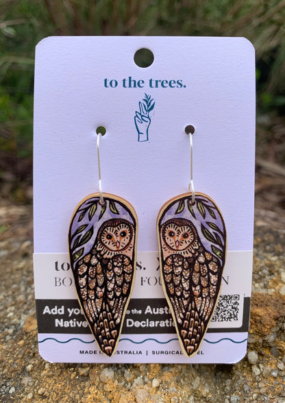 Masked Owl Earrings