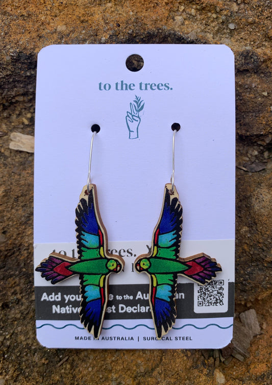 Swift Parrot Earrings
