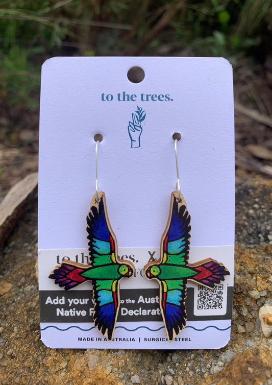 Swift Parrot Earrings