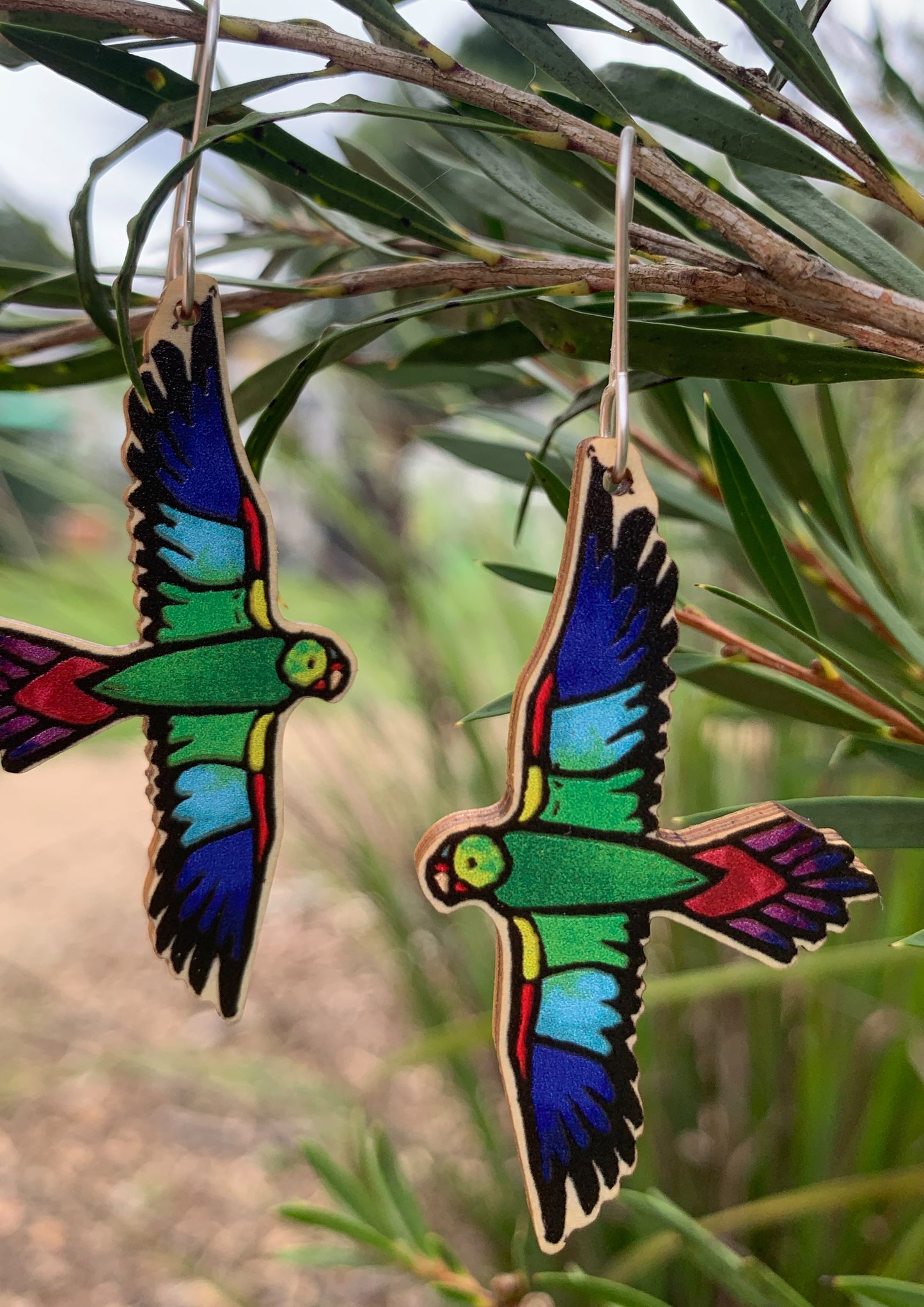 Swift Parrot Earrings