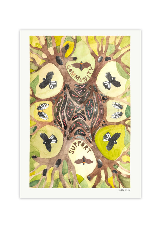 Community of Support Art Print | Australian Eco Wall Art
