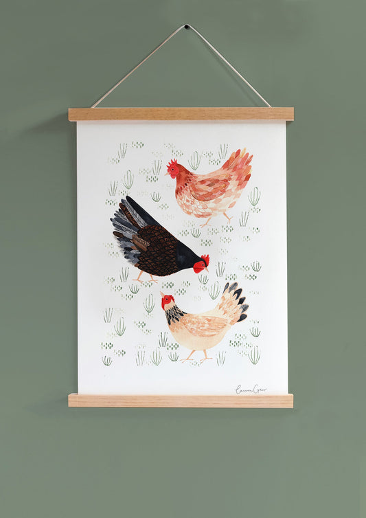 Art Print - Chickens