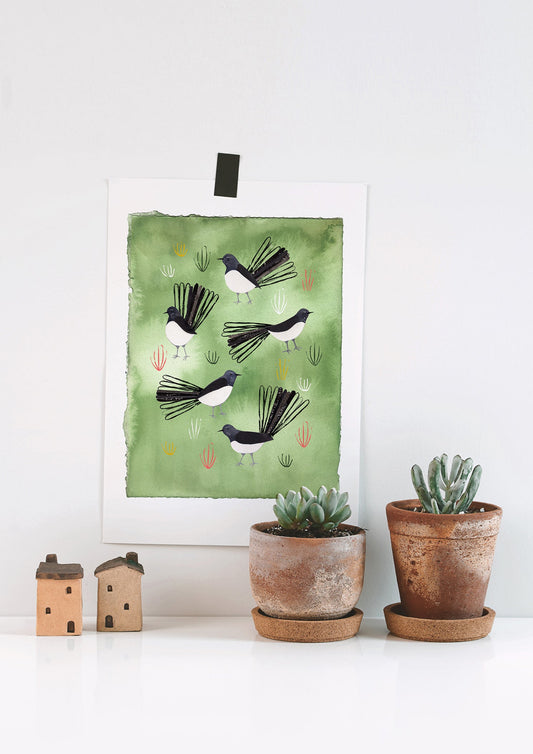 Art Print - Willie Wagtails