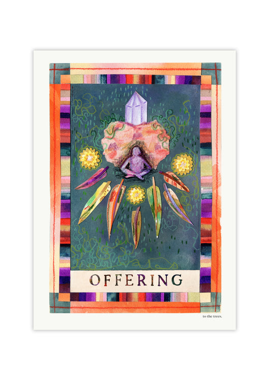 Offering Nature Magic Art Print | Australian Poetry Wall Art
