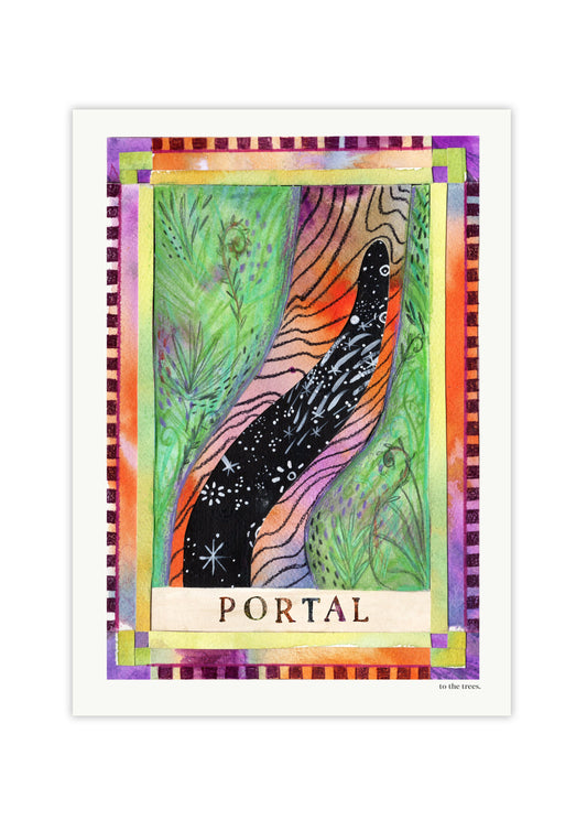 Portal Transformation Art Print | Nature Poetry Wall Art