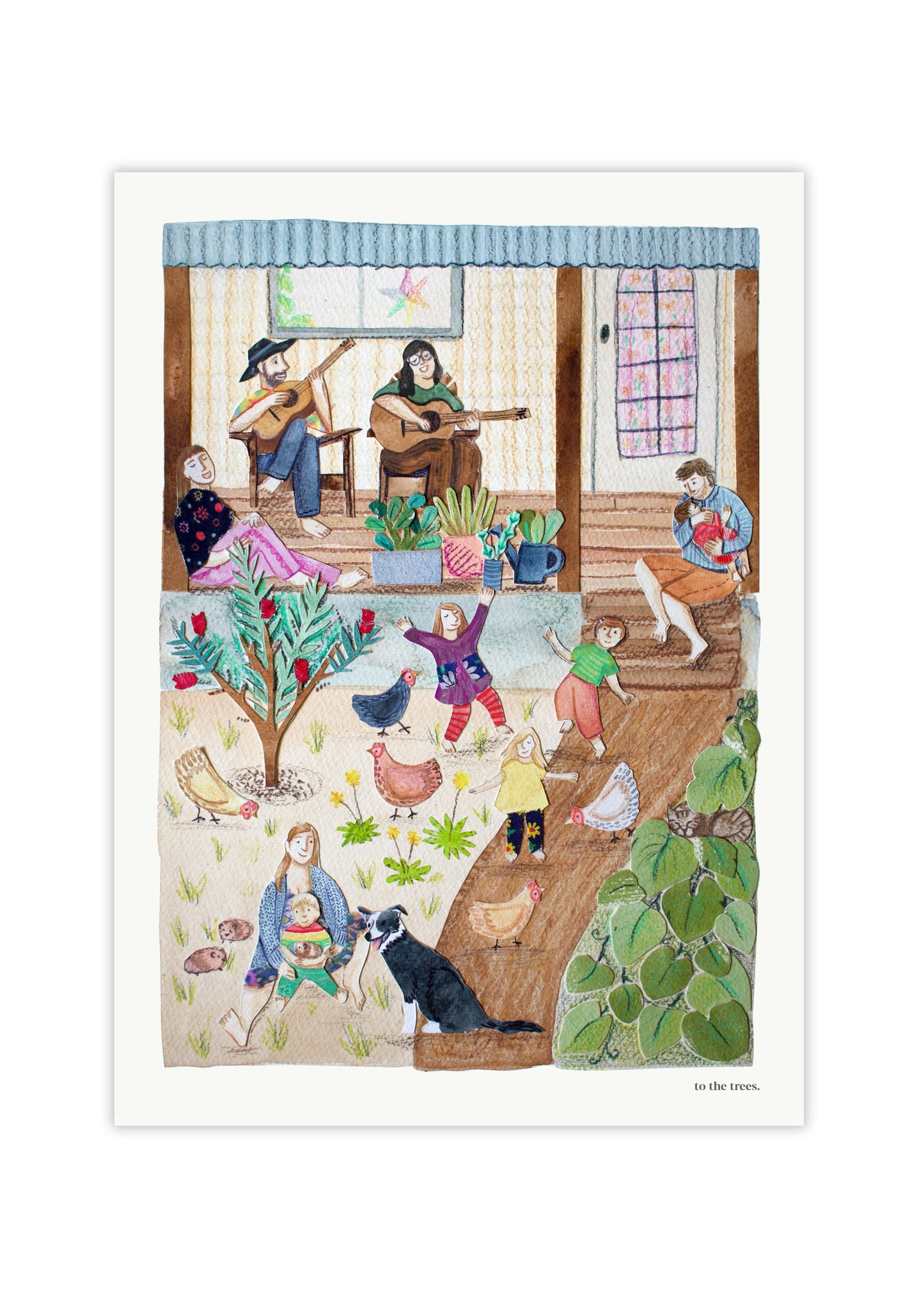 Sing-a-long Art Print | Nature Inspired Family Wall Art