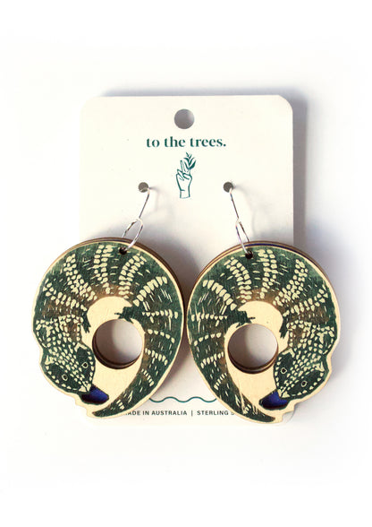 Blue Tongue Lizard Earrings