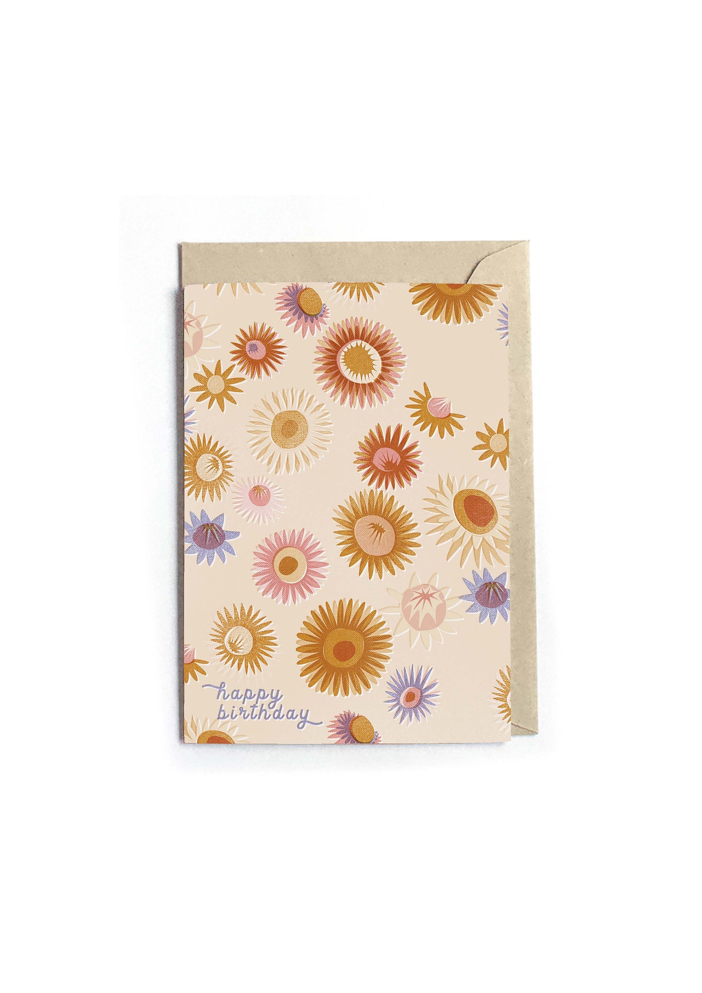 Greeting Card - Happy Birthday, Paper Daisies