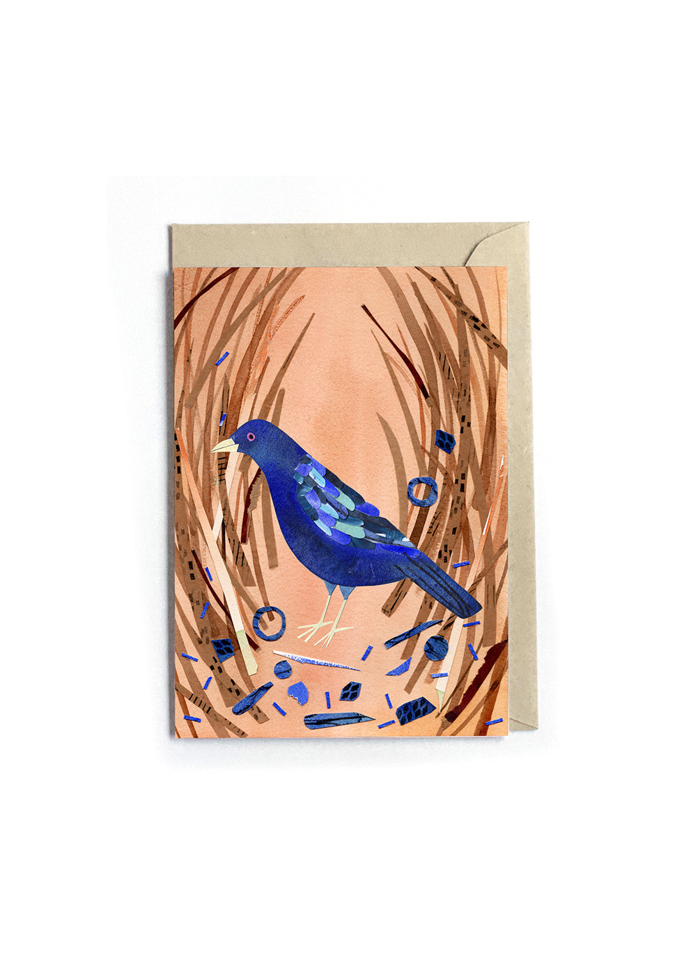 Greeting Card - Blue Bower Bird
