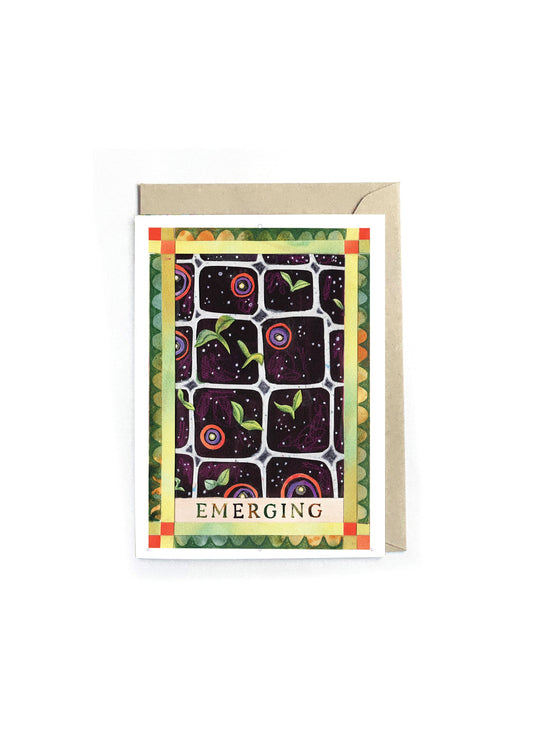 Emerging – Australian Poetry Greeting Card | Nature Magic Collection