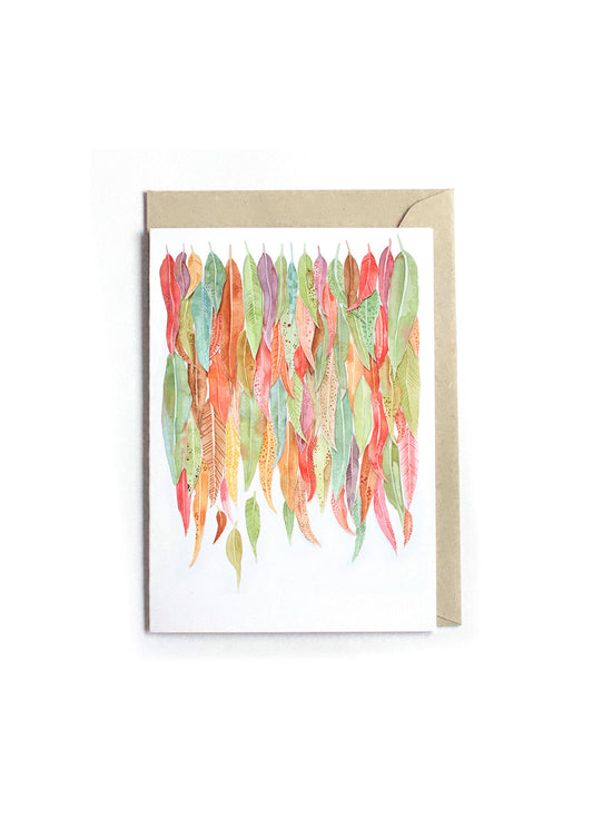 Falling Leaves Greeting Card