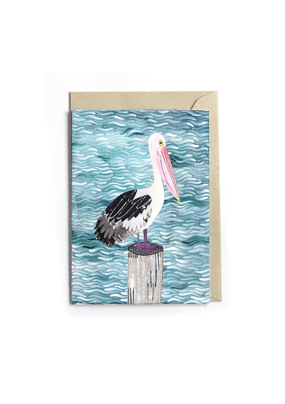 Watchful Pelican Greeting Card