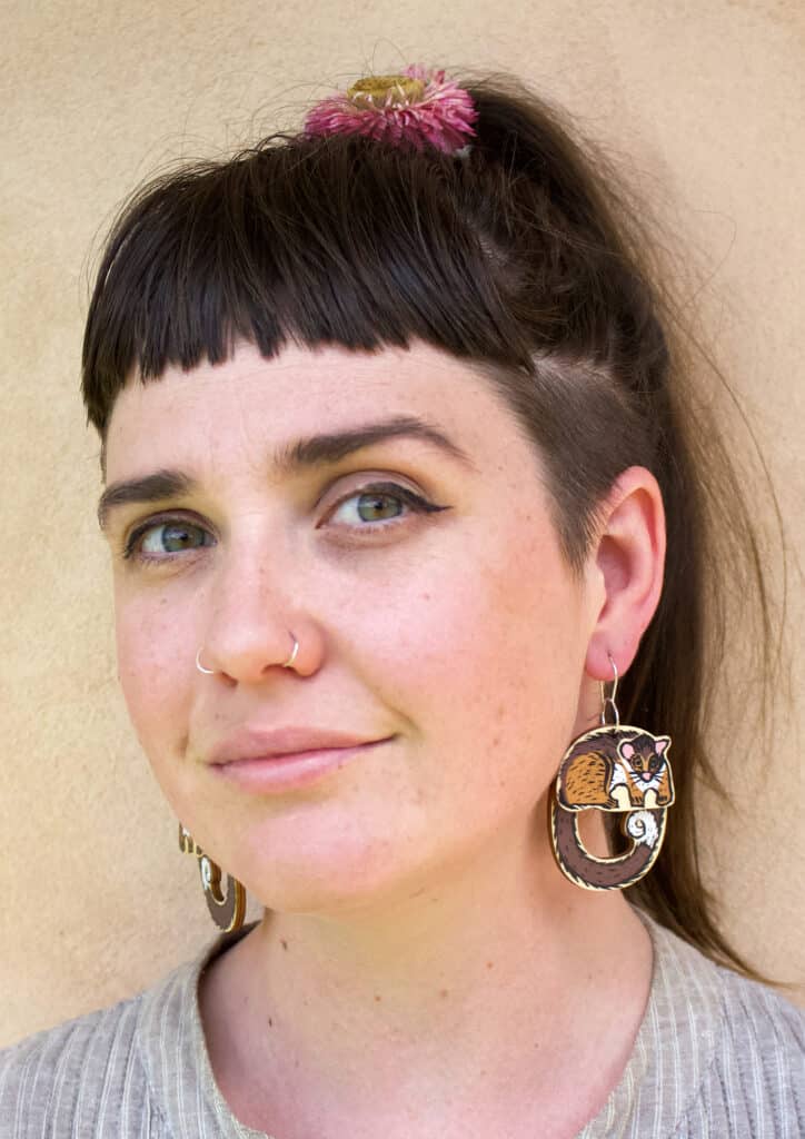 ring tailed possum statement earrings